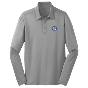 Boys Long Sleeve Knit Polo w/ St. Bede School Fiberlok Logo