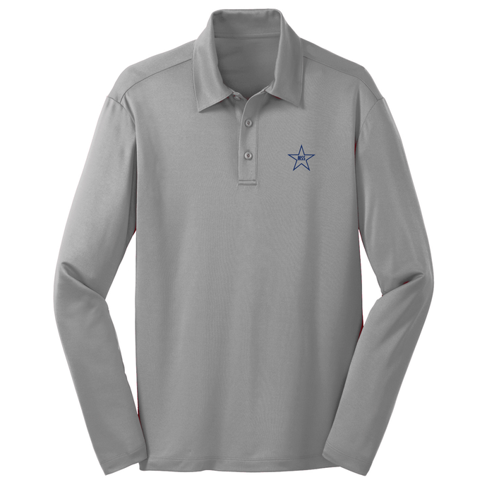 Long Sleeve Knit Polo w/Mary Star Elementary logo