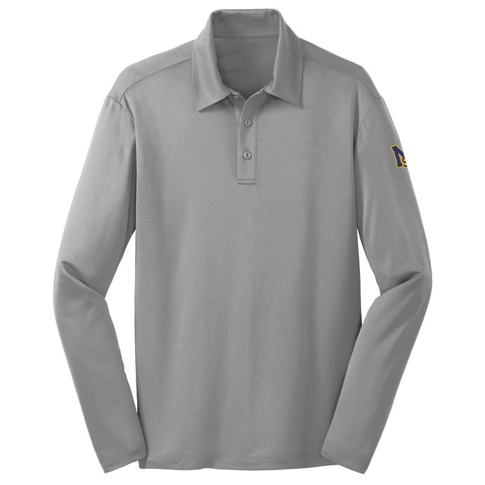 Basic Long Sleeve Knit Polo w/ Mary Star High Fiberlok Logo Grades 9-12