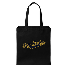 Load image into Gallery viewer, Black Tote Bag w/ San Pedro Logo
