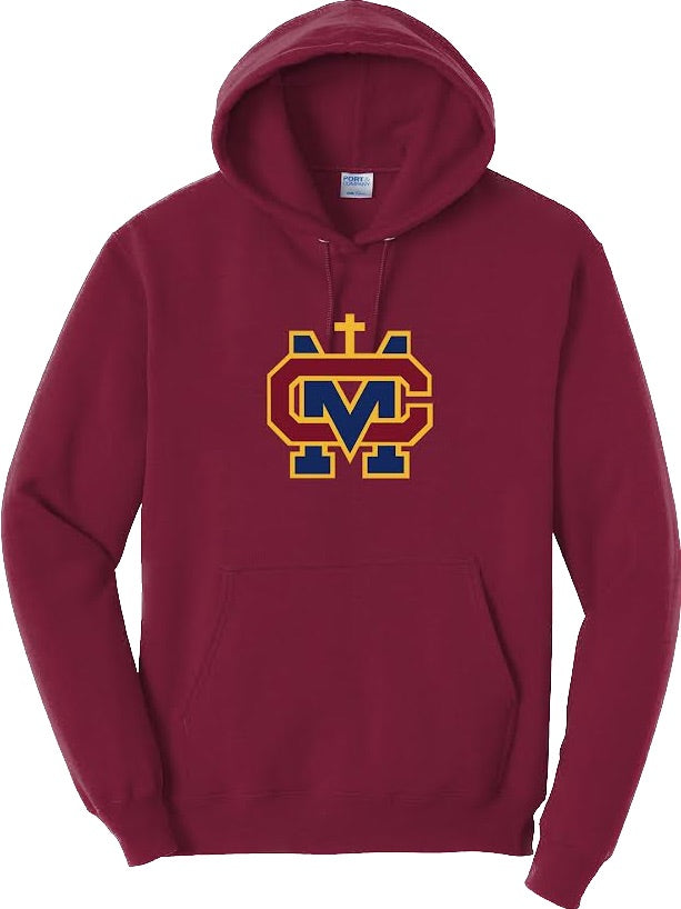 Cantwell Sacred Heart Hooded Sweatshirt with Big Embroidered Logo Grades 9-12