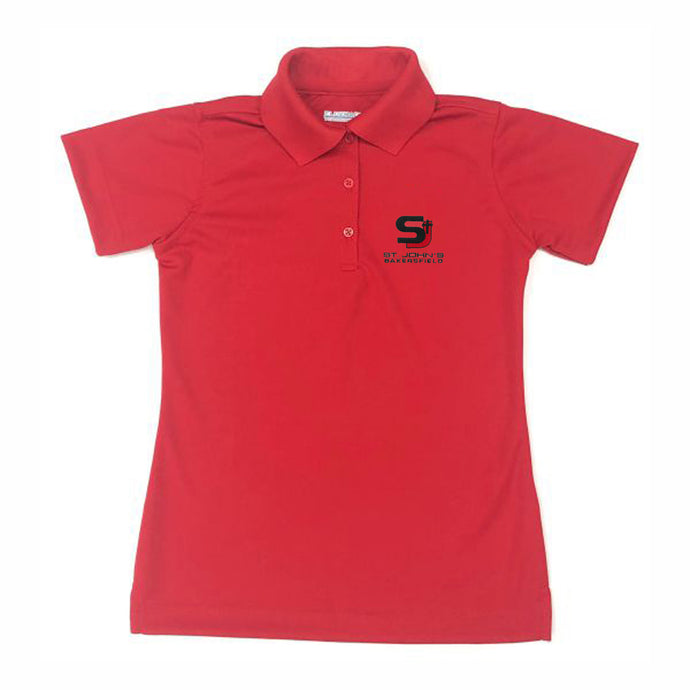 Fitted Dri Fit Polo w/ embroidered St. John's Lutheran logo