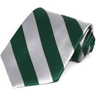 Boys Kings Green/Silver Striped Kings Tie Mandatory for Dress Grades K-8