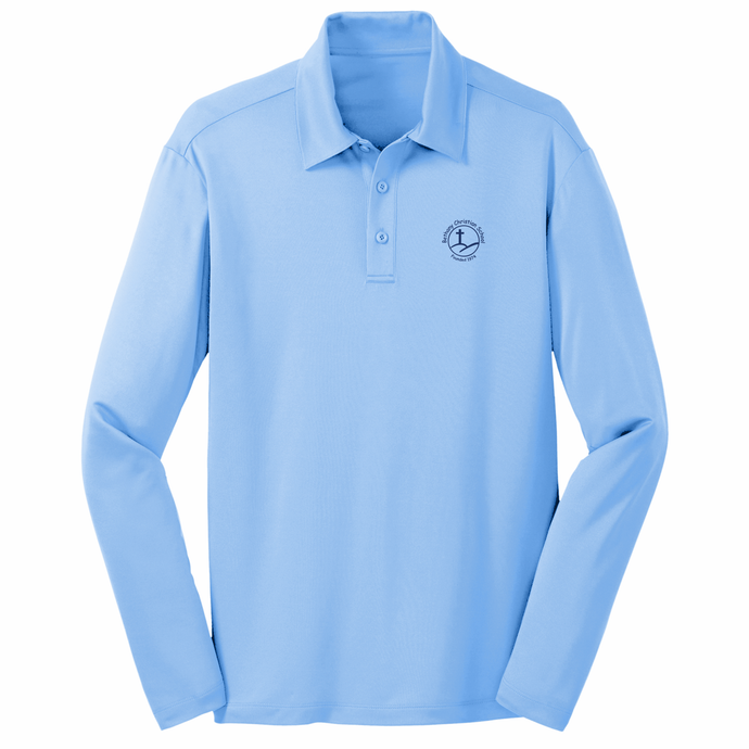 Basic Long Sleeve Knit Polo w/ Bethany Heatseal Logo Grades K-6