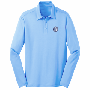 Boys Long Sleeve Knit Polo w/ St. Bede School Fiberlok Logo