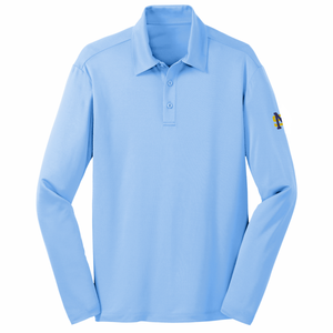 Basic Long Sleeve Knit Polo w/ Mary Star High Embroidered Logo Grades 9-12