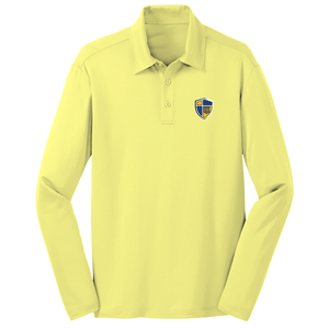 Basic Long Sleeve Knit Polo w/ Stockdale Fiberlok Logo