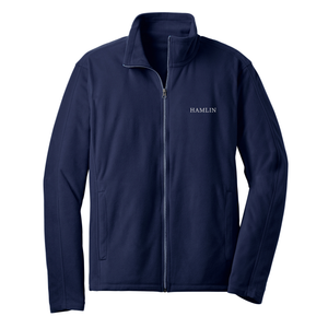 Full Zip Navy Polar Fleece w/ Hamlin Embroidered Logo