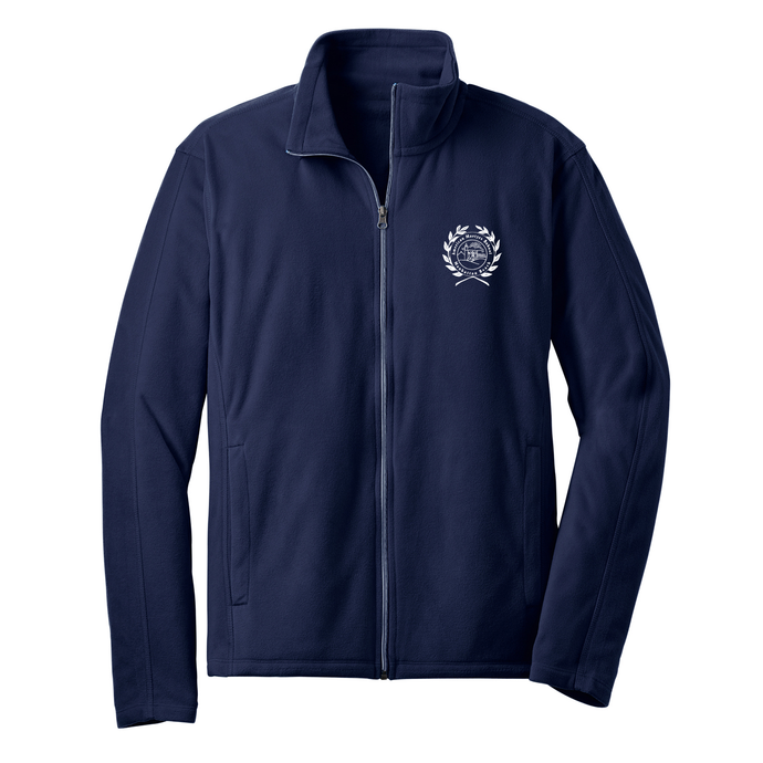 Full Zip Navy Polar Fleece w/American Martyrs Embroidered logo