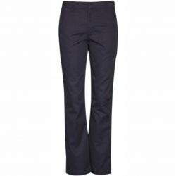 Girl's Navy Twill Flat Front Pants Grades K-8