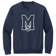 Load image into Gallery viewer, Crewneck Sweatshirt w/ Mary Star High Embroidered Large Logo Grades 9-12
