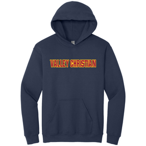 Hooded Sweatshirt w/Valley Christian Cerritos Large Heat Seal Logo Grades
