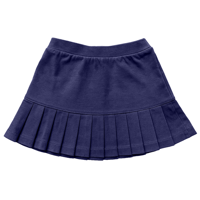 Girls Navy Knit Pleated Skort K12 Brand Grades TK-4