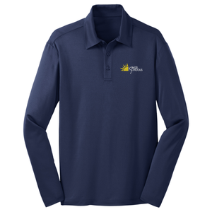 Basic Long sleeve Knit Polo w/ Kings Embroidered Logo Grades 6-8