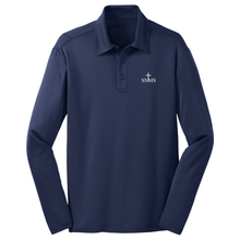 Load image into Gallery viewer, Basic Long Sleeve Knit Polo w/ St. Margaret Mary Embroidered Logo Grades TK-8
