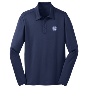 Girls Long Sleeve Knit Polo w/ St. Bede School Fiberlok Logo