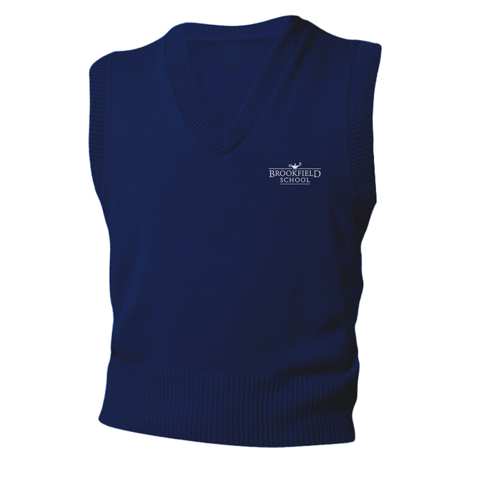 Navy Vest w/Brookfield Embroidered Logo Grades 5-8