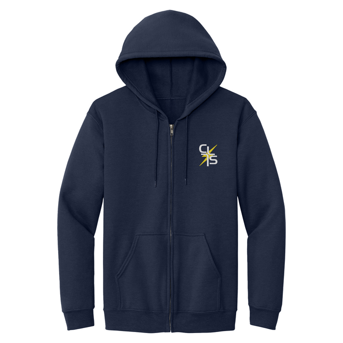 Zip Hood Sweatshirt w/ Christ Lutheran Embroidered Logo Grades K-8