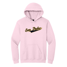 Load image into Gallery viewer, Pink Hooded Sweatshirt w/ Large San Pedro Logo

