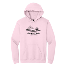 Load image into Gallery viewer, Pink Hooded Sweatshirt w/ San Pedro Skyline Logo

