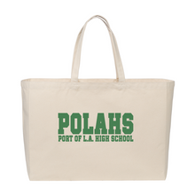 Load image into Gallery viewer, Wide Tote Bag with POLA Heatseal Logo
