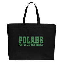 Load image into Gallery viewer, Wide Tote Bag with POLA Heatseal Logo
