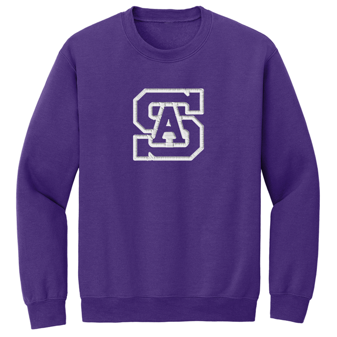 Crewneck Sweatshirt w/ St. Anthony High Embroidered Tackle Twill Logo Grades 9-12