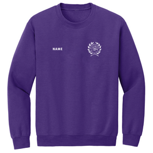 8th Grade AMS Purple Sweatshirt w/ Embroidered Logo and Name