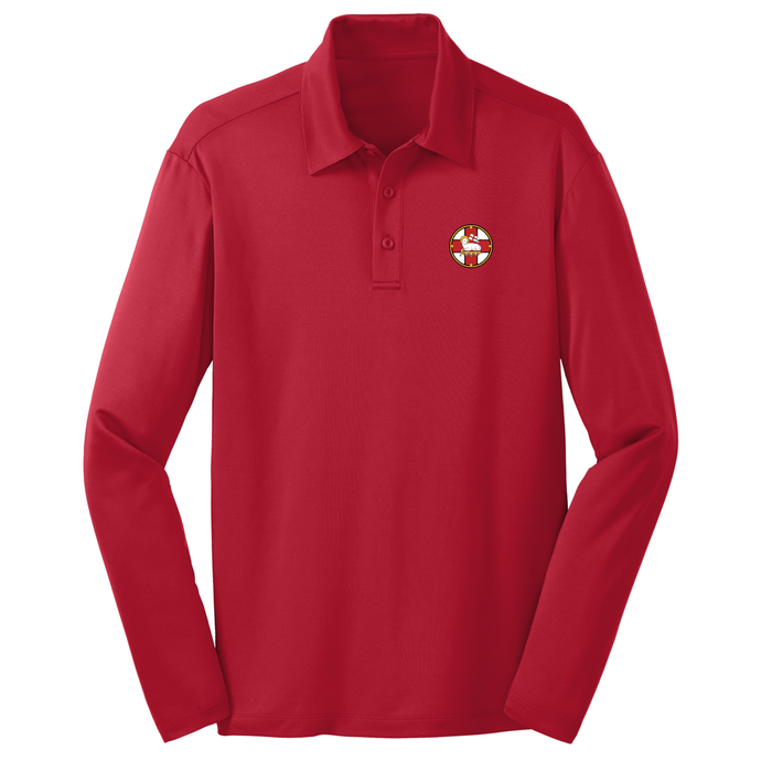 Basic Long Sleeve Knit Polo w/ Holy Innocents Embroidered Logo Grades TK-4