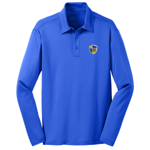 Basic Long Sleeve Knit Polo w/ Stockdale Fiberlok Logo