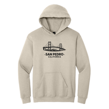 Load image into Gallery viewer, Sand Hooded Sweatshirt w/ San Pedro Skyline Logo
