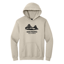 Load image into Gallery viewer, Sand Hooded Sweatshirt w/ San Pedro Skyline Logo
