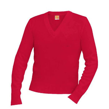 V-Neck Sweater w/ St. John's Lutheran Logo