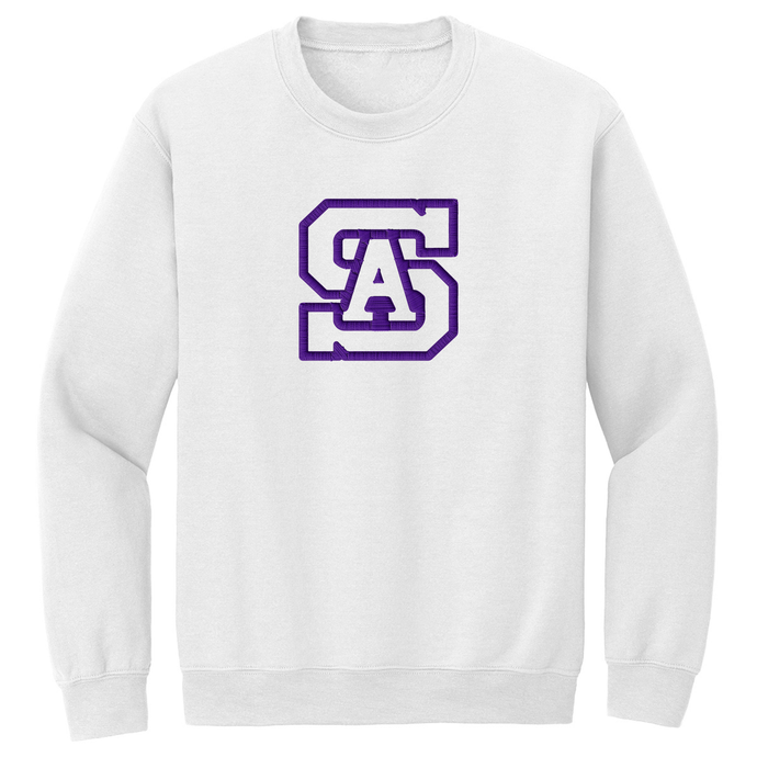 Crewneck Sweatshirt w/ St. Anthony High Embroidered Tackle Twill Logo Grades 9-12