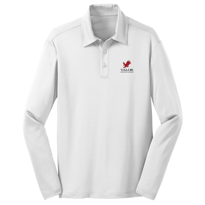 Basic Long Sleeve Knit Polo w/ Valor Embroidered Logo Grades K-8