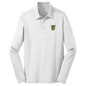 Basic Long Sleeve Knit Polo w/ St. Hilary Embroidered Logo Grades TK-8