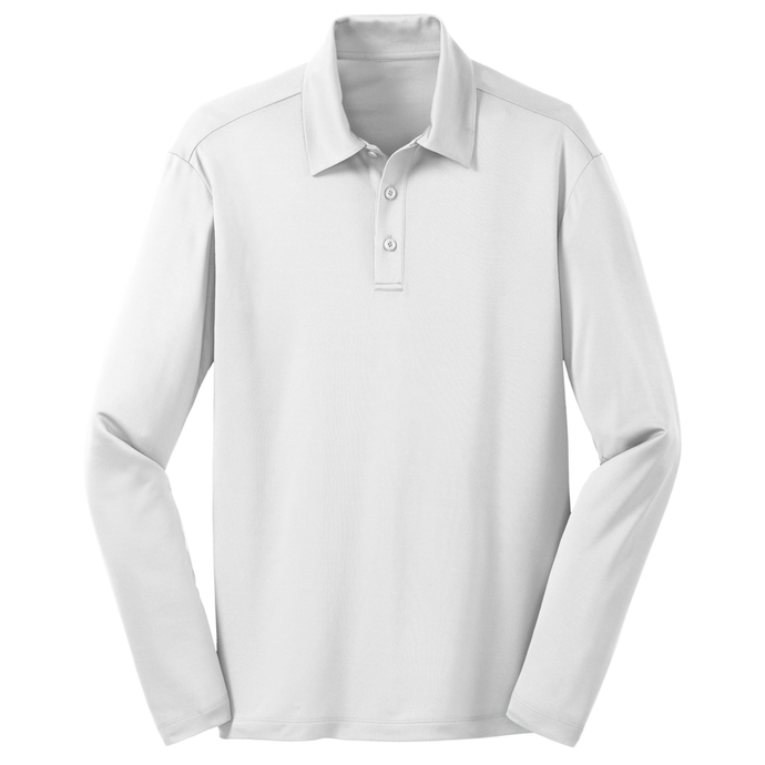 Basic Long Sleeve Knit Polo w/ St. Francis Fiberlok Logo
