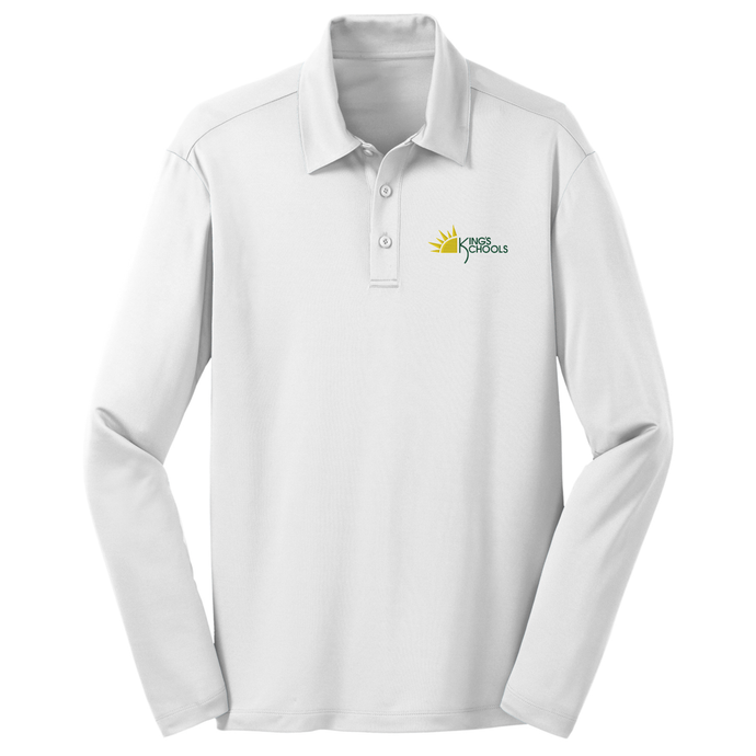 Basic Long sleeve Knit Polo w/ Kings Embroidered Logo Grades 6-8