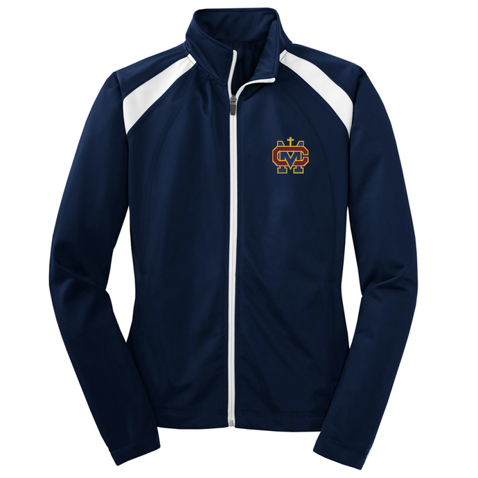 Women's Fitted Track Jacket w/ Cantwell Sacred Heart Embroidered Logo Grades 9-12