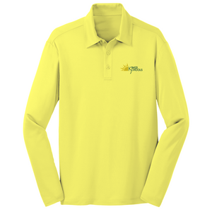 Basic Long sleeve Yellow Knit Polo w/ Kings Embroidered Logo Grades K-5
