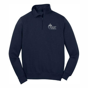 1/4 Zip Sweatshirt w/ Sacred Heart Heat Seal Logo Grades K-8