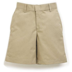 Boy's Flat Front Shorts - Khaki