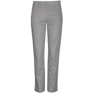 Girl's Flat Front Pants - Grey