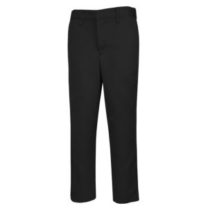 Boy's Flat Front Pants - Black (Grades 9-12)