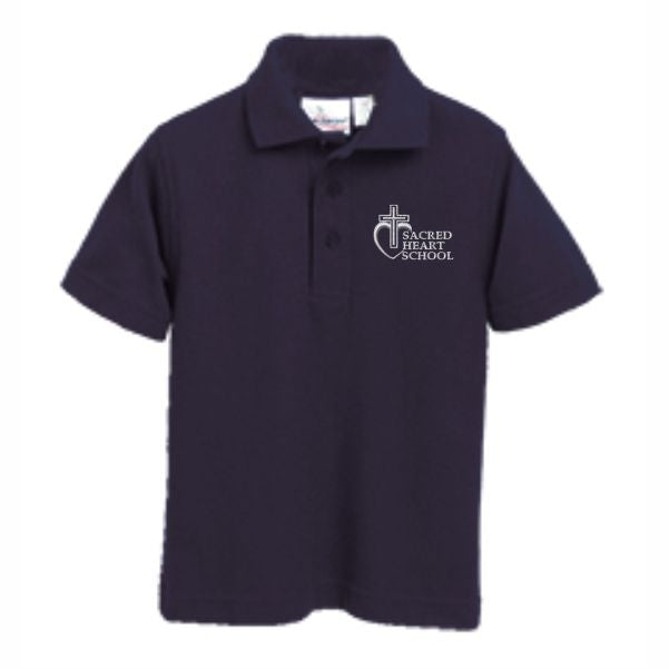 Basic Knit Polo w/Sacred Heart Embroidered Logo Grades K-8 – Norman's ...
