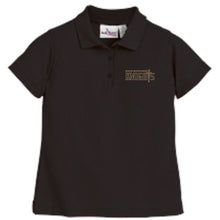 Load image into Gallery viewer, Women&#39;s Fitted Knit Polo w/Bishop Embroidered Logo Grades 9-12
