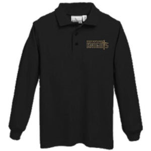 Long sleeve Knit Polo w/Bishop logo