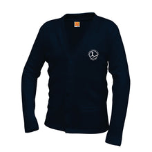 Load image into Gallery viewer, Cardigan Sweater w/ Bethany Embroidered Logo Grades K-6
