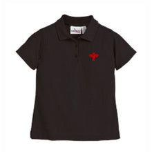 Load image into Gallery viewer, Girls Fitted Knit Polo w/ Palm Valley logo
