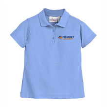 Load image into Gallery viewer, Girls Fitted Polo w/ Minaret logo

